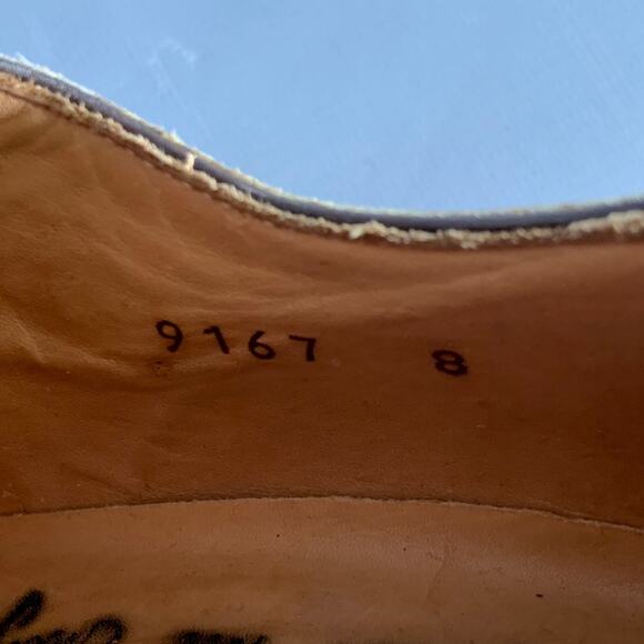 CALZOLERIA HARRIS Size 9 Tan Perforated Leather Lace-Up Shoes - Picture 8 of 8